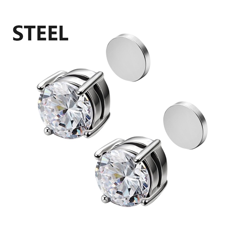 1 Pairs Crystal Strong Magnetic Ear Stud Clip Earrings for Men and Women Punk Round Zircon Magnet Earrings Non Piercing Jewelry Shopee Philippines