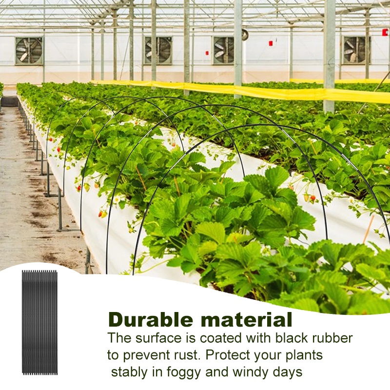 Rhine Flexible Greenhouse Support Hoops Set Tunnel Frame Folding Fiber ...