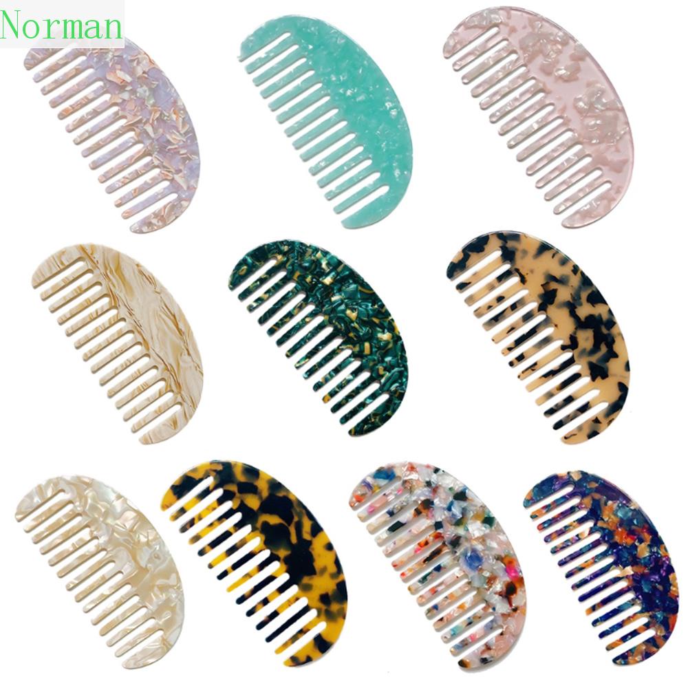 NORMAN1 Colorful Tortoise Shell Hairdressing Comb Women Hair Styling ...