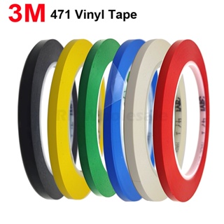 10mm 3M 471 premium perfomance strong vinyl tape length 33M bundle set for  Decoration, Masking YELLOW BLACK BLUE WHITE RED GREEN