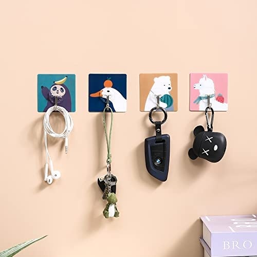 Browns 1 PC Wall Hook Adhesive Random Design Pattern Style Home ...
