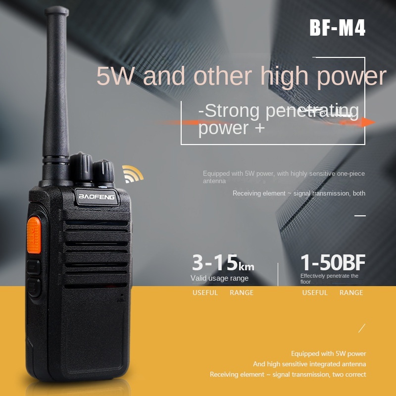 Baofeng BF-M4 Outdoor Radio Walkie-Talkie Small Transceiver 10KM Range ...