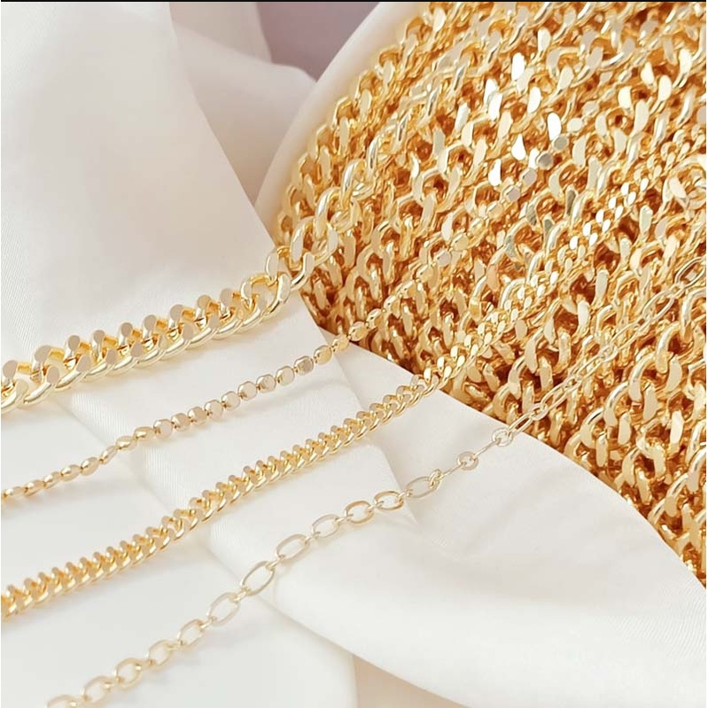 Strong Color Preservation 14K Gold-Clad Side Chain Flashing Surface ...
