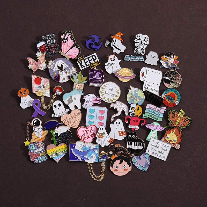 10-50 Pieces/set Shipped Randomly Cartoon Animation Pins Cute Animal ...