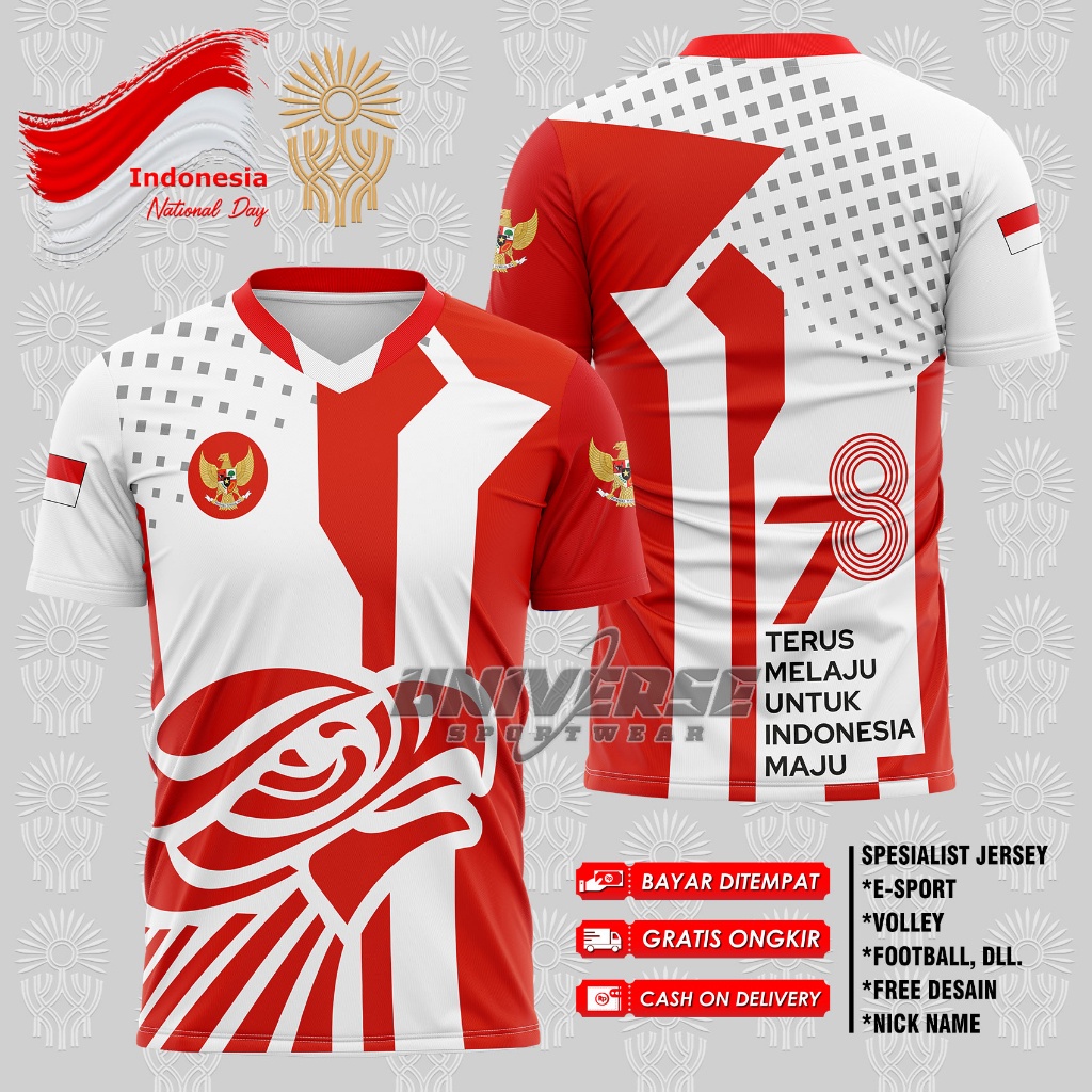 Men's T-shirts for 78th Anniversary of the Republic of Indonesia ...