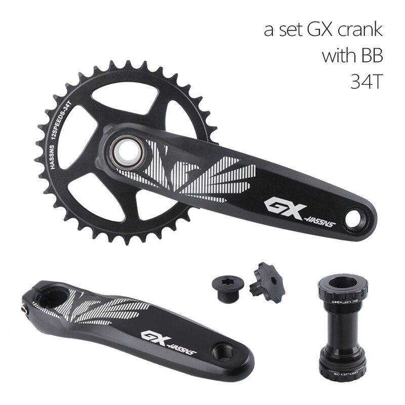 HASSNS GX Bicycle Crankset GXP Mountain Bike Crank Chainring MTB Bike 170mm 175mm Black 0 Degree 30T 32T 34T 36T 38T Aluminum Alloy with Bottom Shopee Philippines