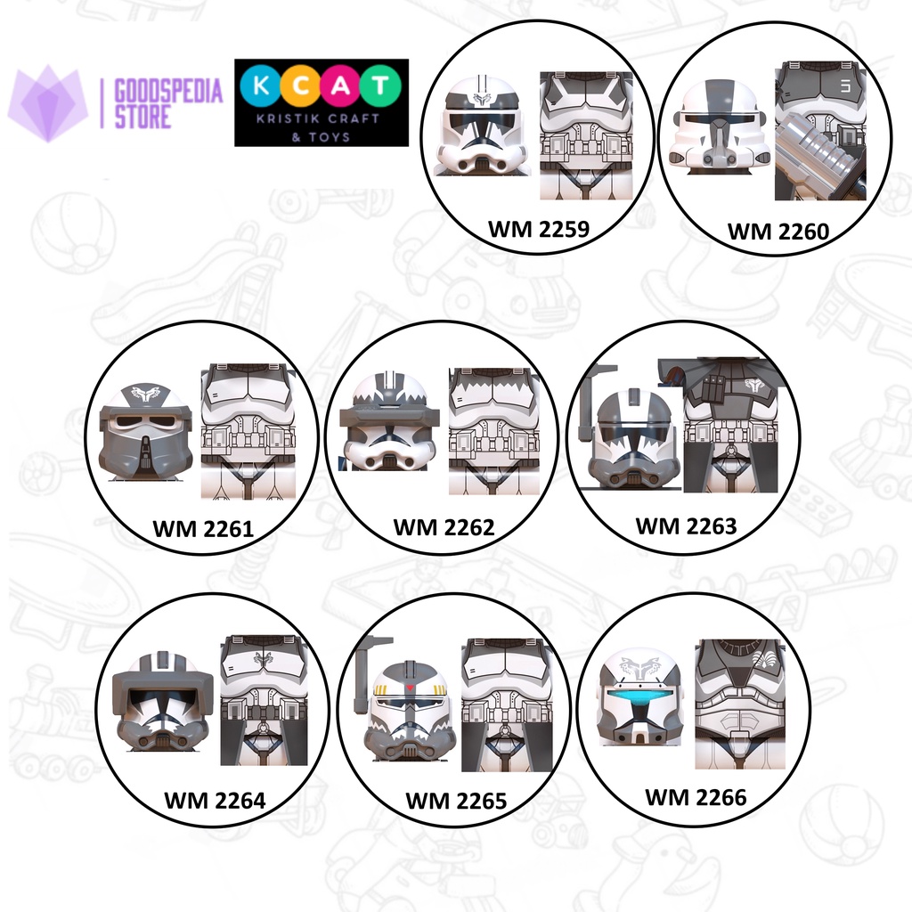 Mini Figure WM6128 Wolfpack clone trooper boost heavy infantry AT-RT ...