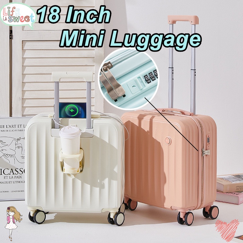 18 Inch Trolley Case Multifunctional Luggage Boarding Bag Password Suitcase  Mini Children Travel Box