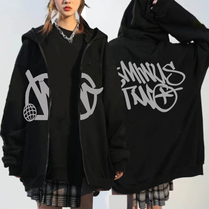 Minus Two Y2K Zip Hoodie harajuku clothes women Minus Two sweatshirt ...