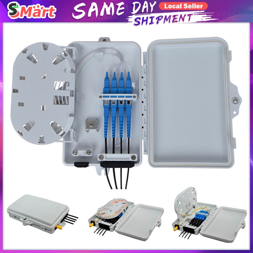 Audio Splitter Fiber Distribution Box / Hub, Wall Mount, 4 Port Coax To Ethernet Adapter