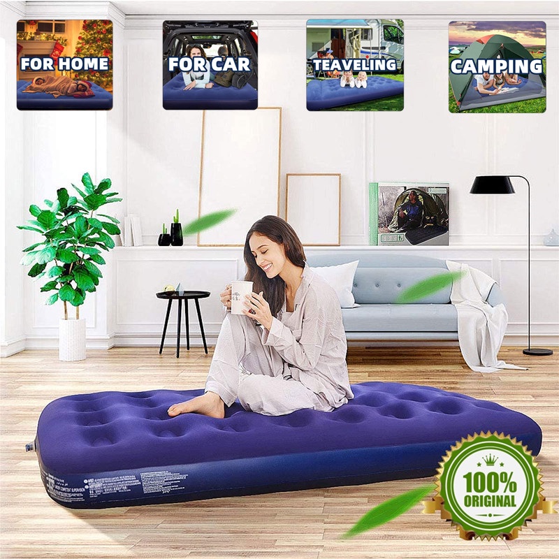Bestway Inflatable air bed Double Person airbed WITH FREE Manual Air Pump WITH FREE AC Electric Pump Shopee Philippines