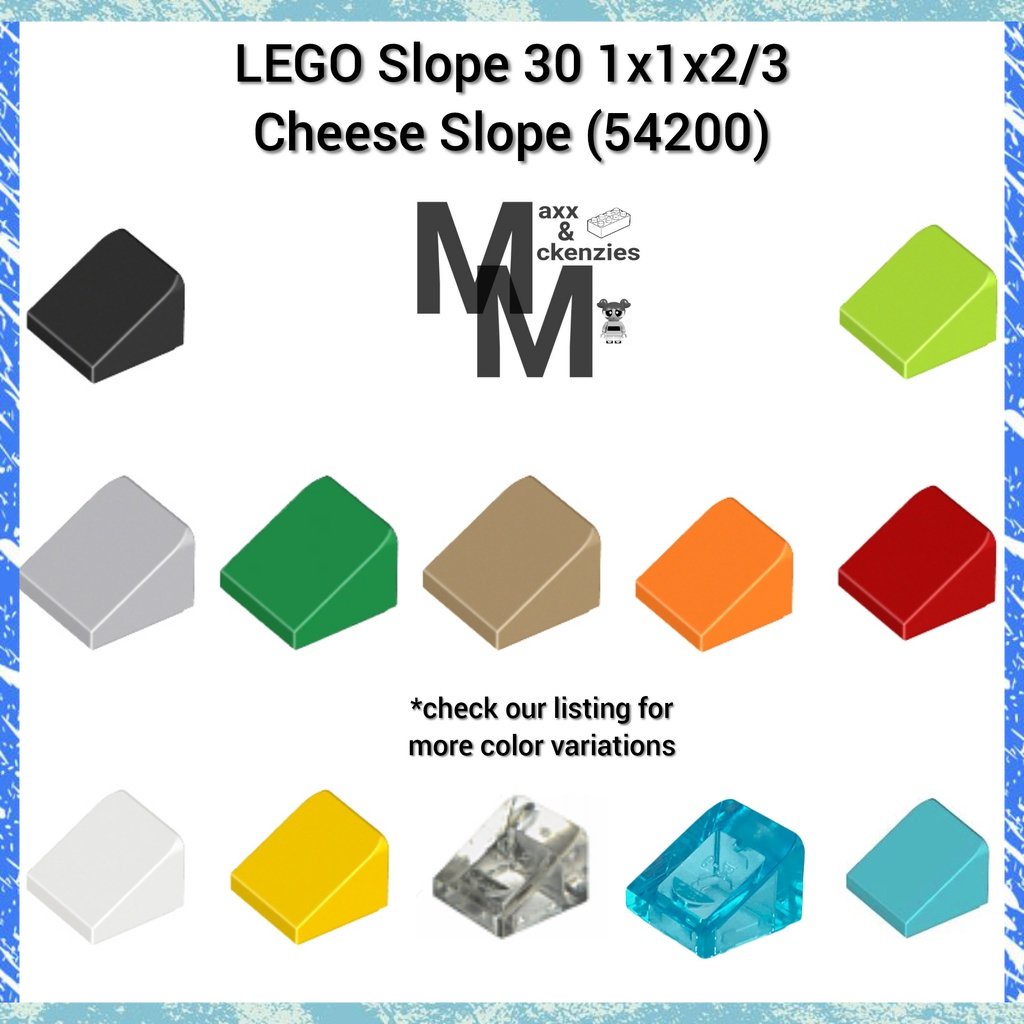 Slope 30 1x1x2/3 Cheese Slope (54200) (sold per 2pcs, 5pcs) Lego Parts ...