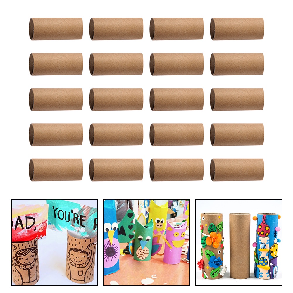 [READY STOCK] 20 Pcs Round Paper Tube DIY Projects Core White Embryo