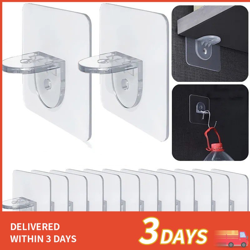 SelfAdhesive Shelf Bracket Closet Shelf Support Pegs Hooks