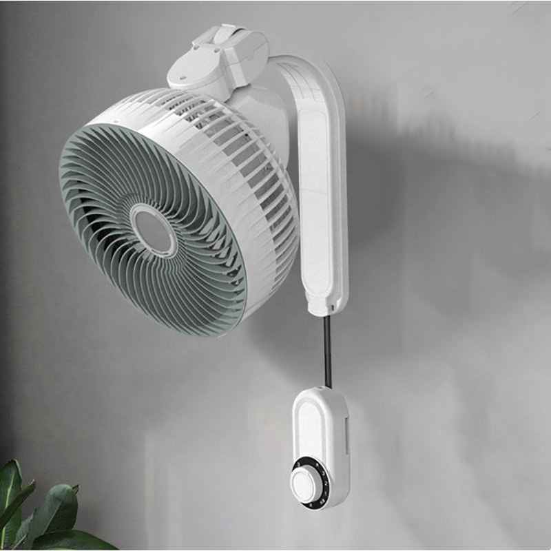 Circulating Wall Fan Remote Control Mini Electric wall electric fan Punchfree Smart Timing Fan