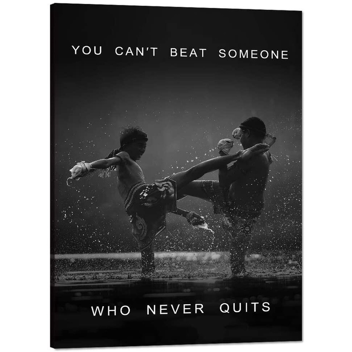 Motivational Posters Muay Thai Thai Boxing Wall Art Painting On Canvas Inspirational Quotes