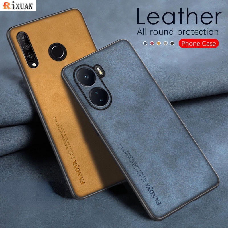 Fashion Sheepskin Leather Case Redmi Note Note Note8 Note9 Note9S Note  10 Pro Redmi 9T 9A Poco M3 Luxury Simple Matte Nubuck Lambskin Textured 