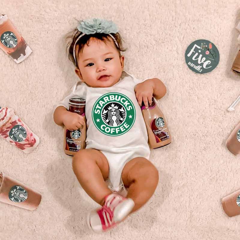 Haginbaby Food Theme STARBUCKS Coffee UNISEX ONESIES Newborn Baby
