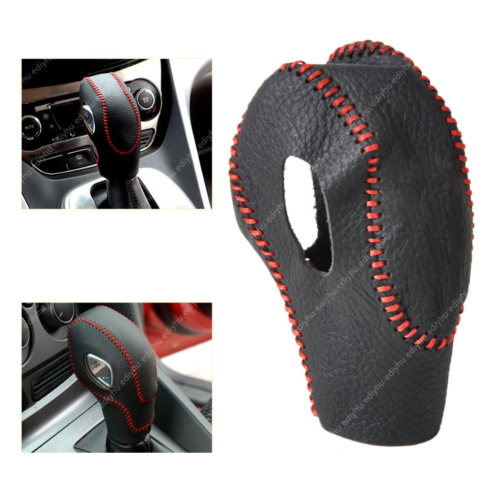 Car auto Knob Shift cover Ford Fiesta & Ecosport Leather Gear Handle ...