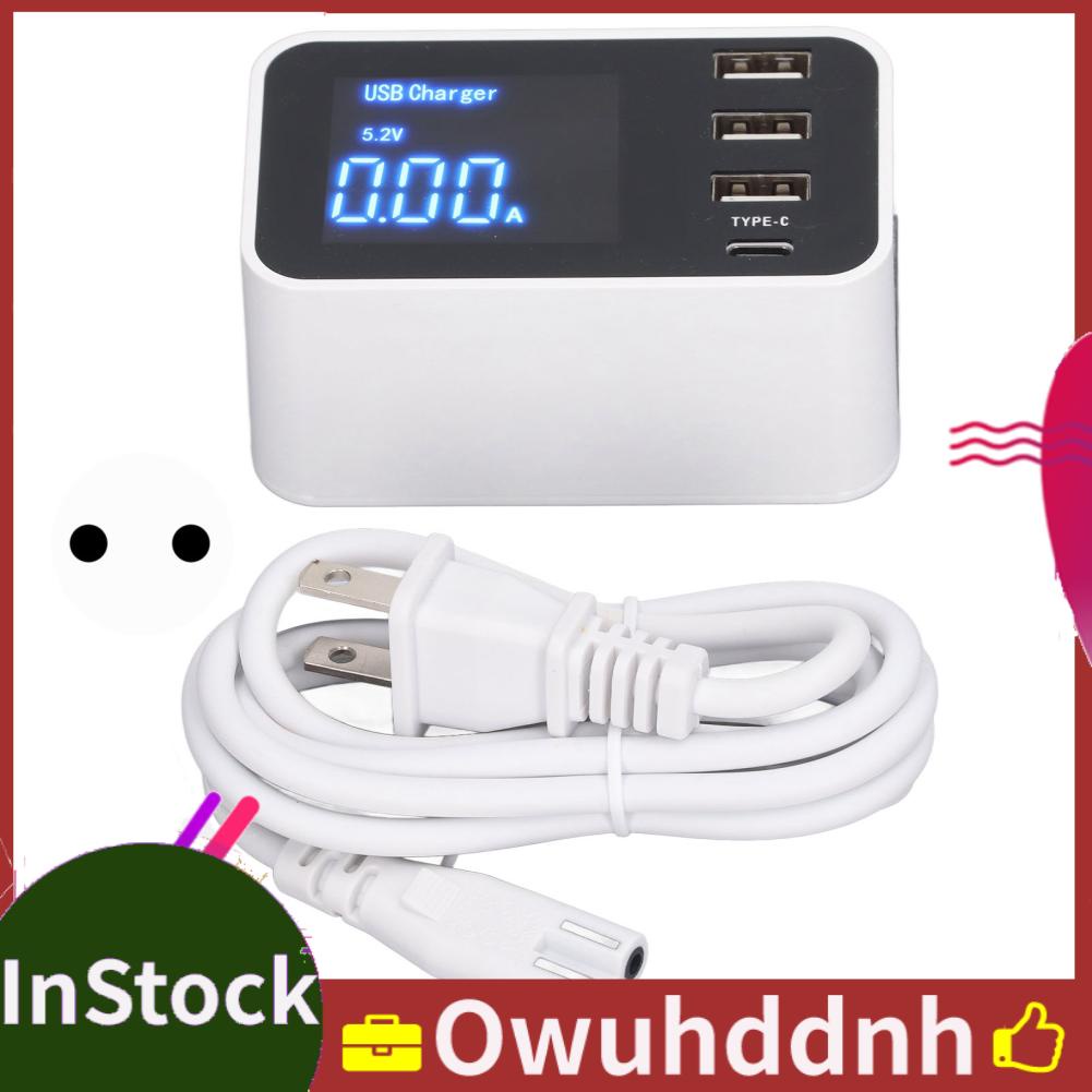 Owuhddnh USB Block Charging Station Adapter 2.4A AC 100‑240V Type C