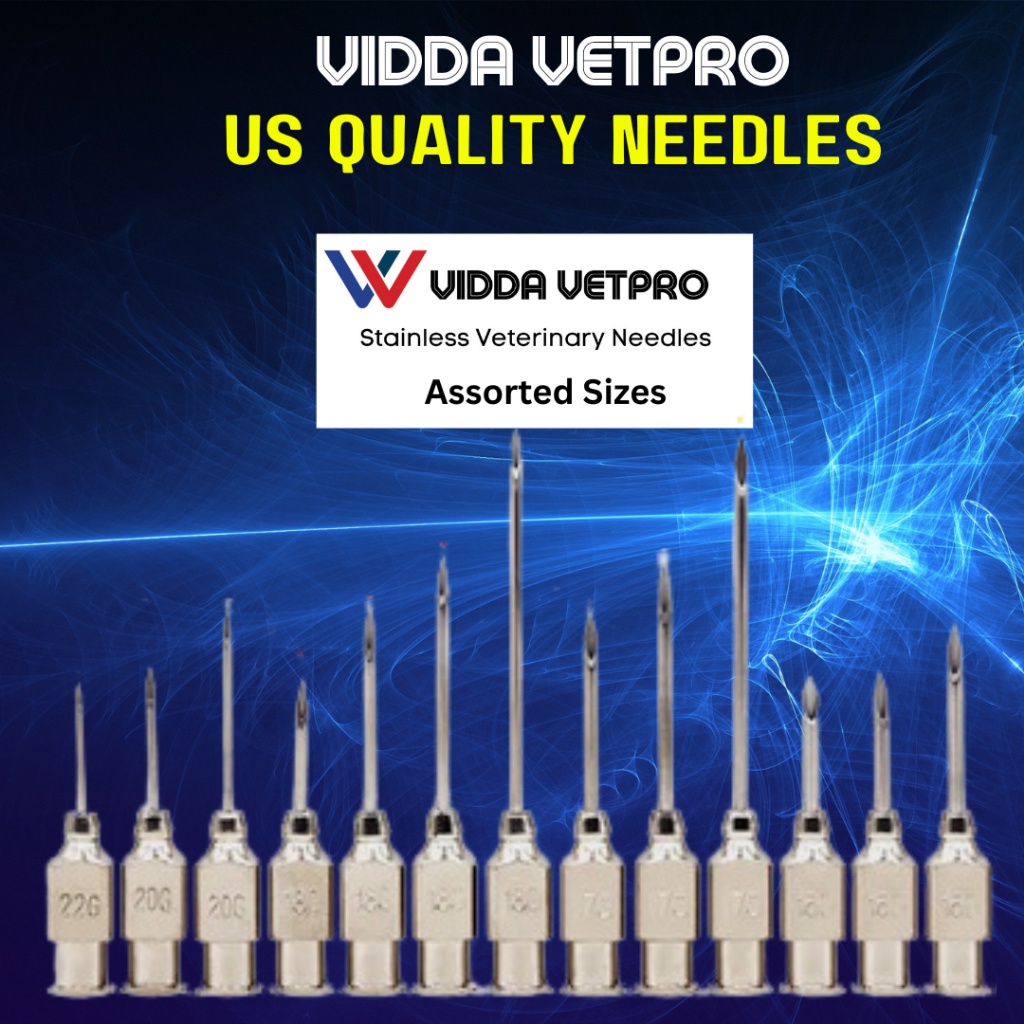 Vidda VetPro 1 dozen US Stainless needle for piglets stainless needle ...