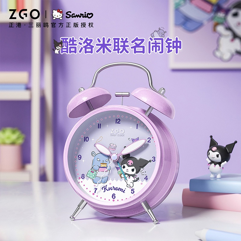 Sanrio Kuromi Luminous Alarm Clock 2023 Student Style Children Students