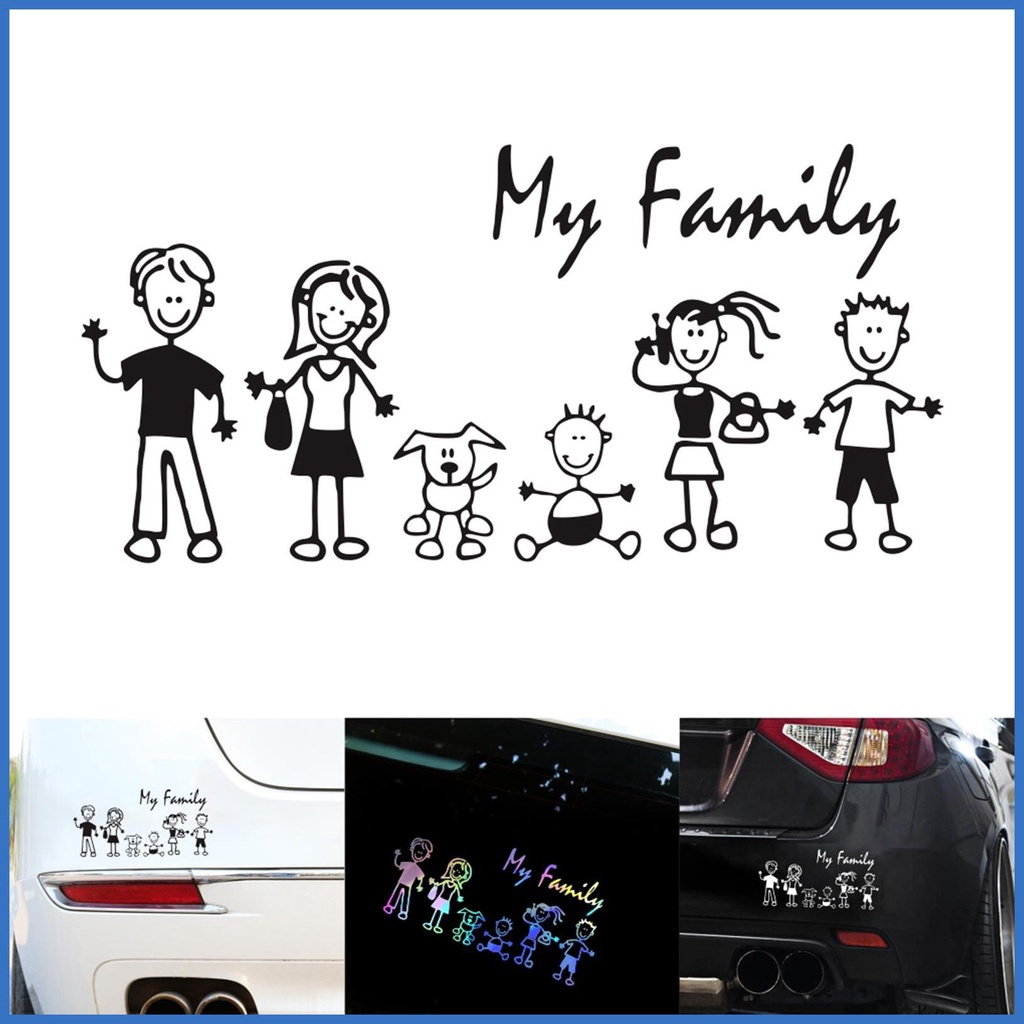 Family Car Decals Stickers Family Stickers for Car Windows Stick Figure