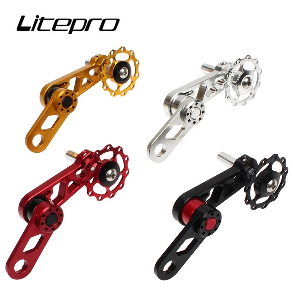 Litepro bicycle Chainring Tensioner Rear Derailleur Zipper Folding MTB Bike  Chain Guide Pulley Bike Parts For Oval Tooth Plate Accessory