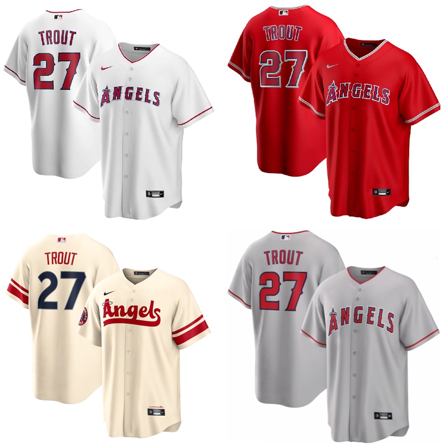 Crossborder American Job Baseball Uniform Los Angeles Angels No. 27