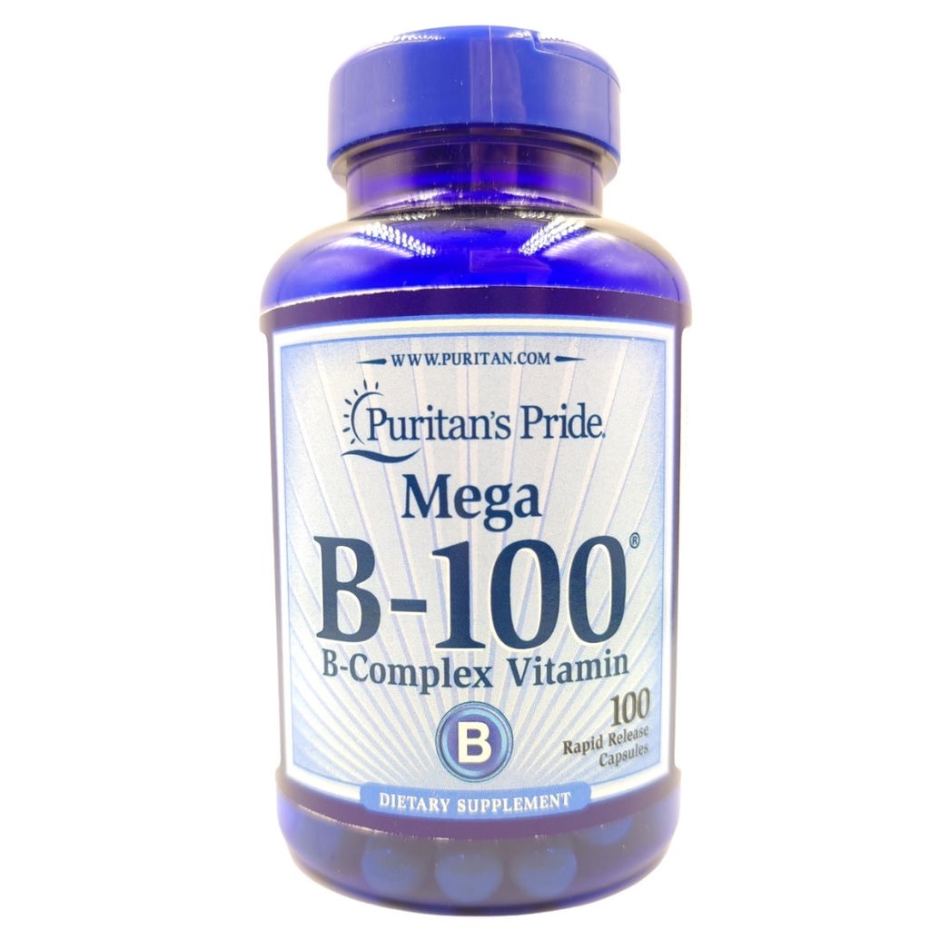 Puritan's Pride Mega Vitamin B-Complex 100 (100 Rapid Release Caps ...