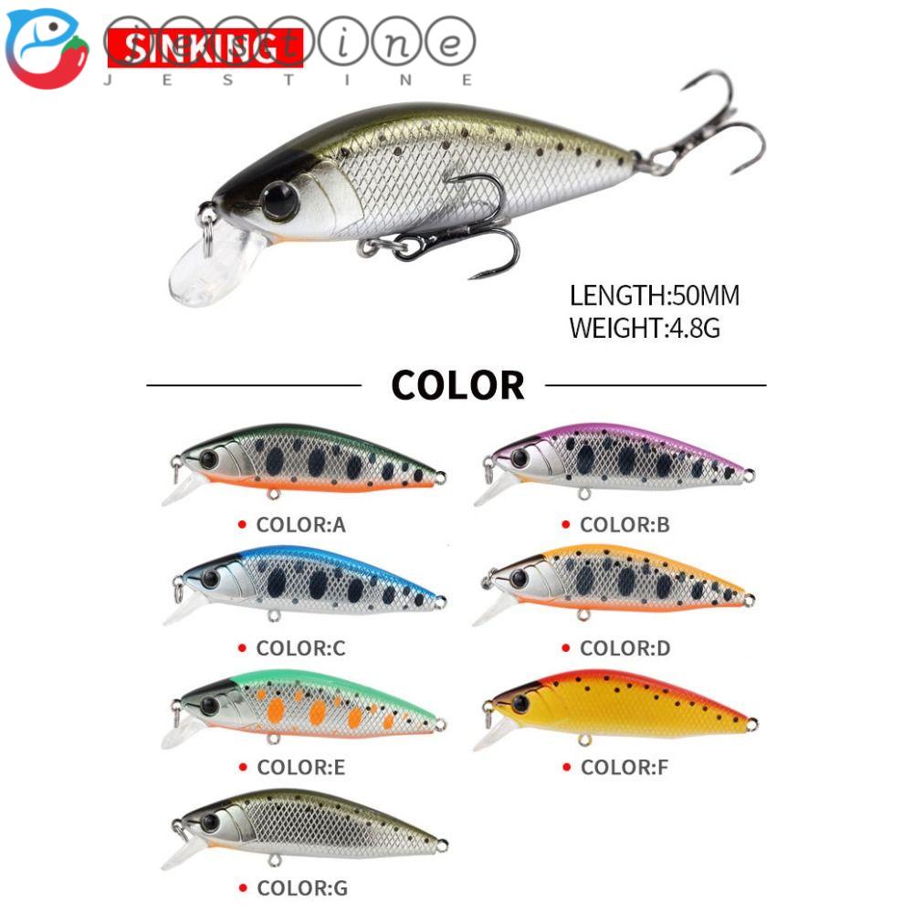 JESTINE Worm Lure Fishing Tackle 5cm Mini Fishing Lures Tail Fishing