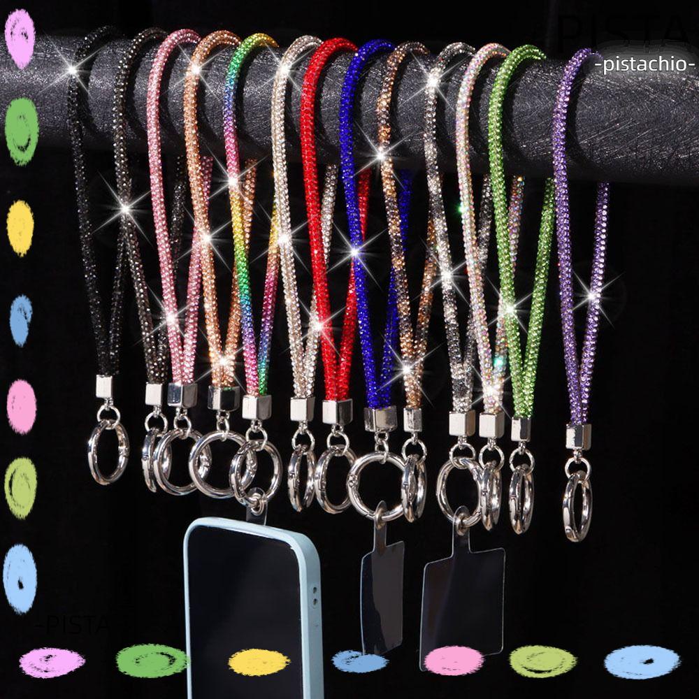 Bling Lanyard Blink Straps Crystal Rhinestone In Neck With Claw Clasp - Foto 7