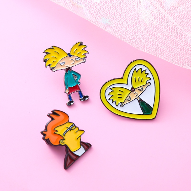 1Pc Cartoon Brooch Cute Cartoon Arnold Boy Flying Out of The Future ...