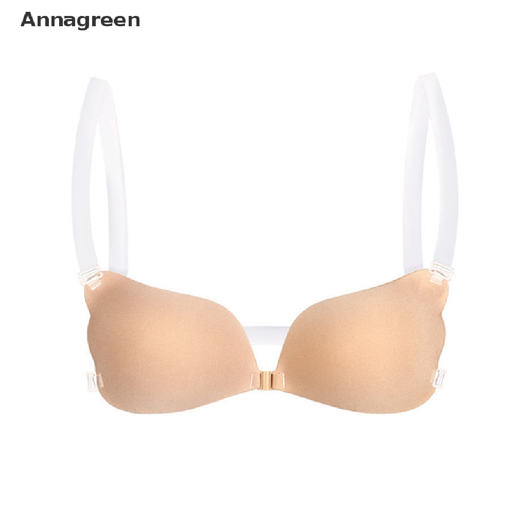 Annag 1PC Women Invisible Bra Push Up Silicone Bra with