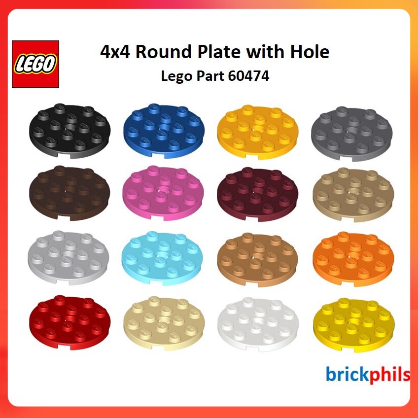 Part 60474 4x4 round plate with hole lego shopee philippines