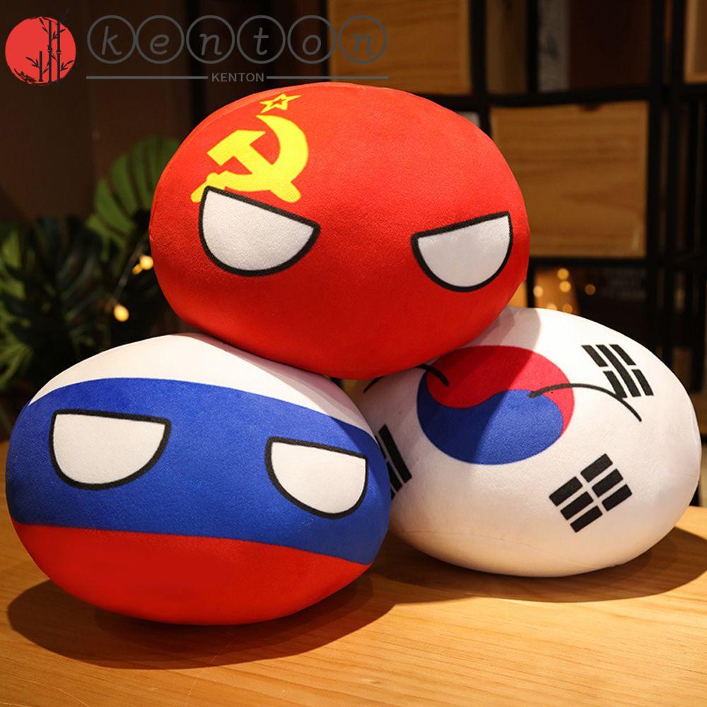 KENTON 10cm Country Ball Plush Pendant Funny Keychain Country Ball Toy ...