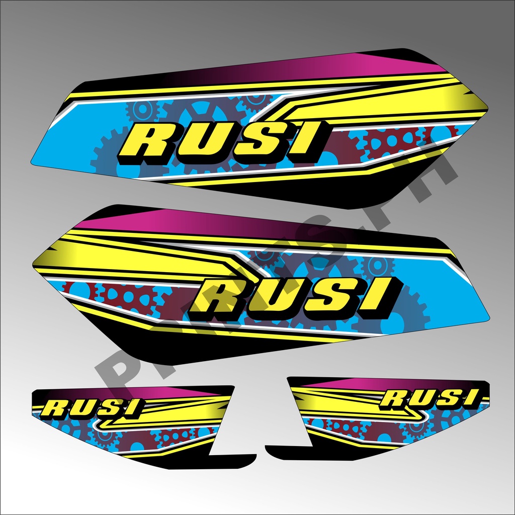 RUSI TC STICKER DECALS GLOSSYLAMINATED | Shopee Philippines