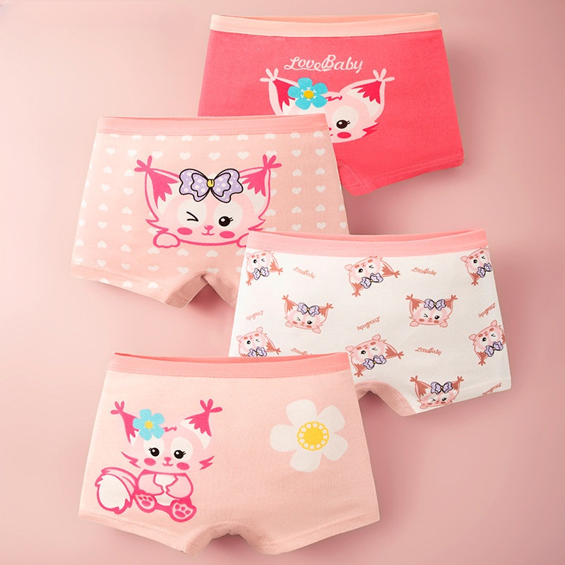 Girls Briefs Fine Cotton Underwear Cute Designs Printing Panties Kids ...
