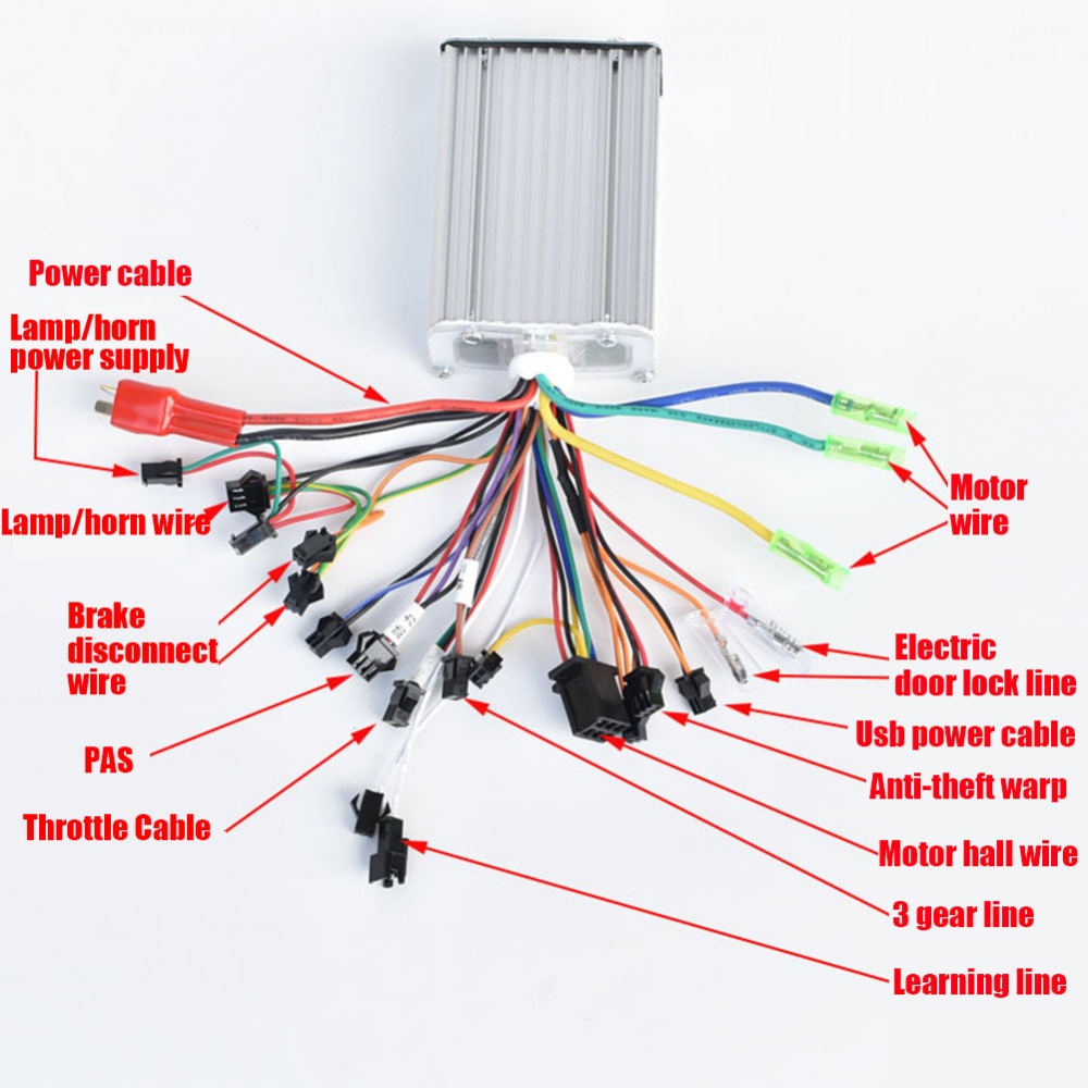Steel Brushless Motor Controller for Electric Bicycle eBike 36 48V 250