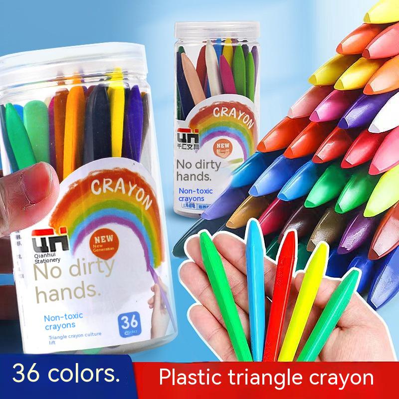 12 Colors Crayons for Toddlers Easy to Hold Washable Crayons colorful