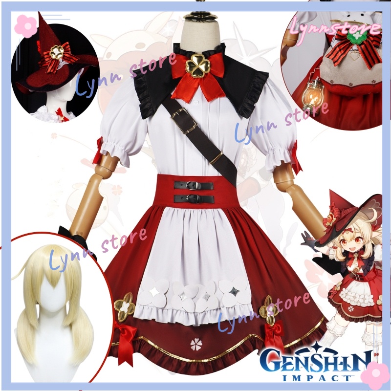 Genshin Impact Klee Outfits Halloween Carnival Cosplay Costume