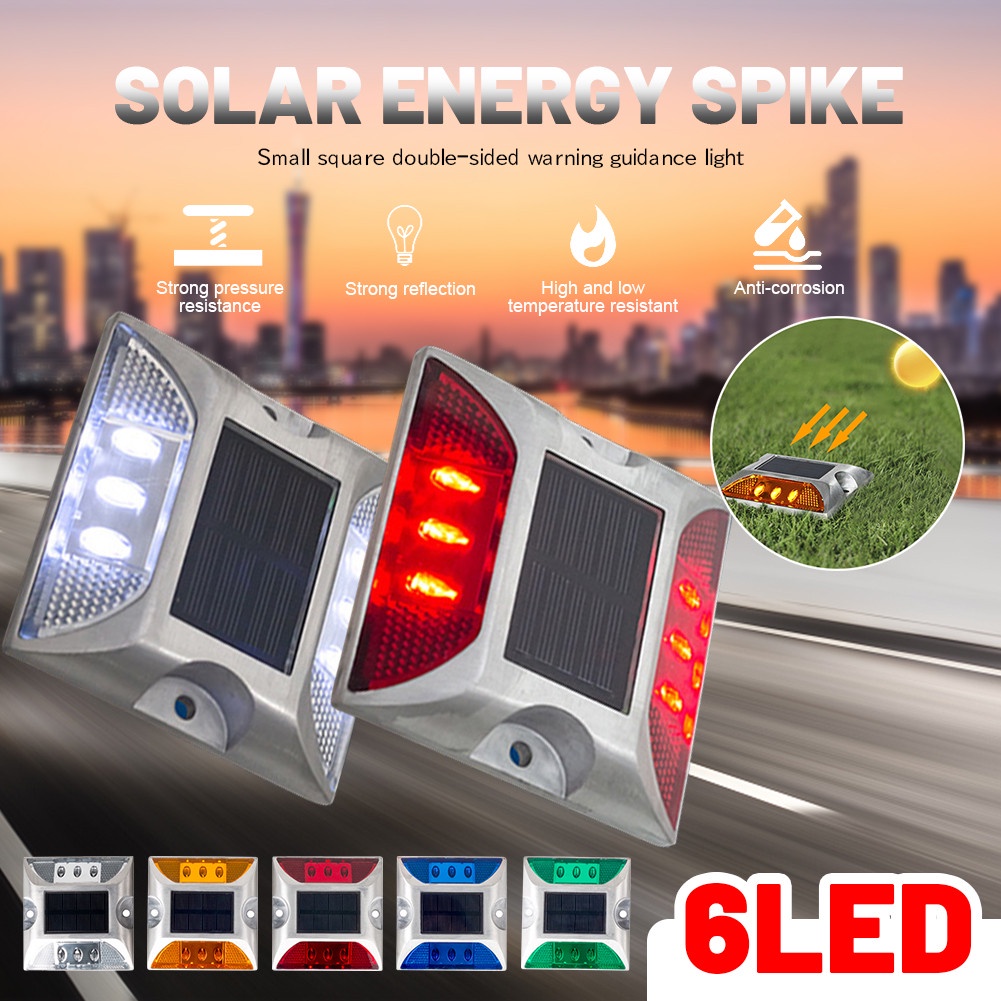 Road solar Light Stud LED Parking Light Road Reflector Rear Warning ...