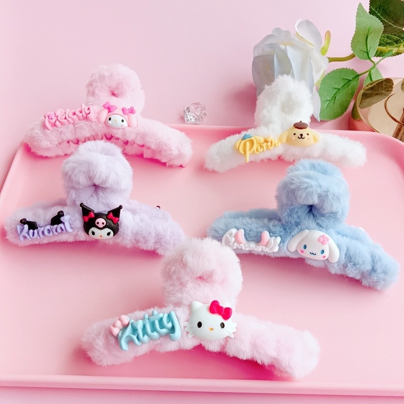 Sanrio Kuromi/Melody/ Cinnamorol/Plush Hair Claws Clips Hair Clips Hair
