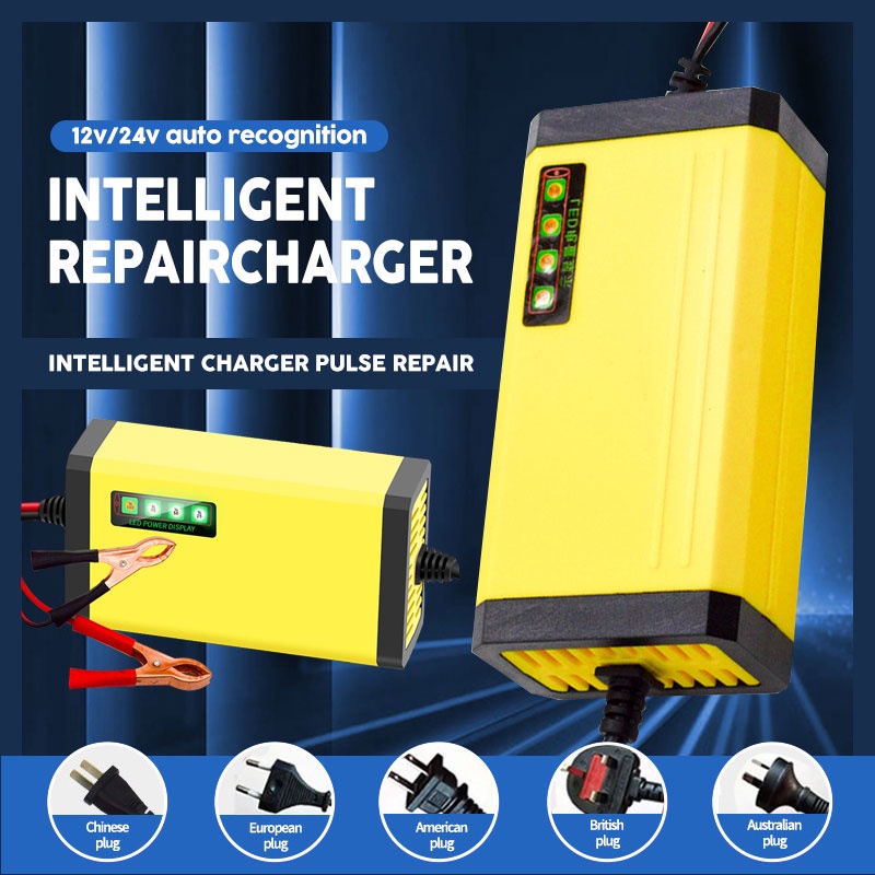 Pulse Intelligent Fast Smart Trickle LED Automatic Car Motorcycle