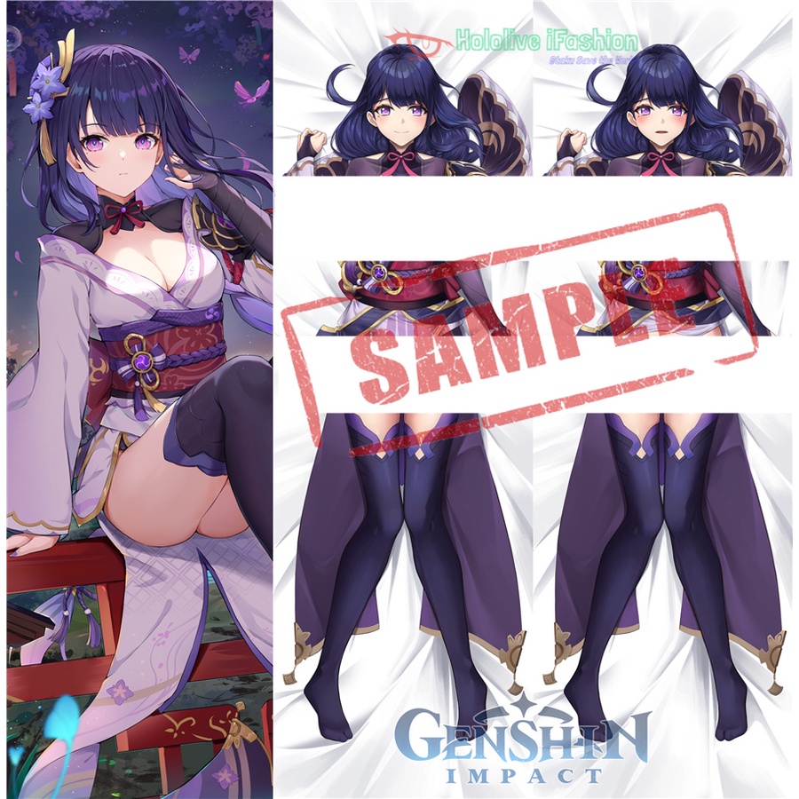 Genshin Impact Raiden Shogun Ei Dakimakura Case Double Side Printing ...