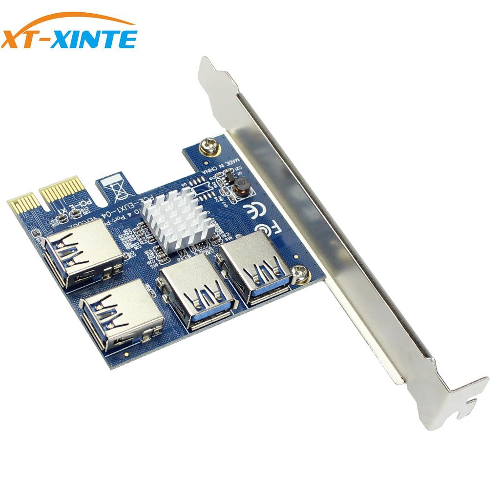 XT-XINTE PCI-E Riser Card USB PCIe Port Multiplier Card PCI Express ...