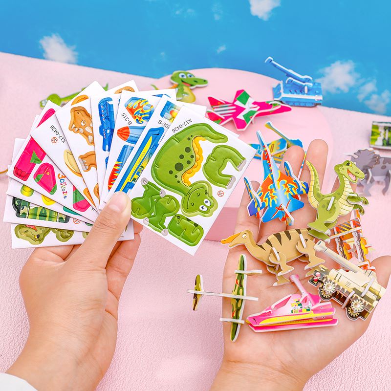 Mini 3D Three-dimensional Dinosaur Paper Model Puzzle Assembled ...