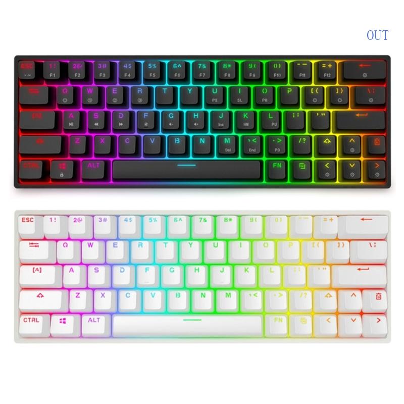 OUT RGB LED Backlit Wired Mechanical Keyboard Portable Compact ...