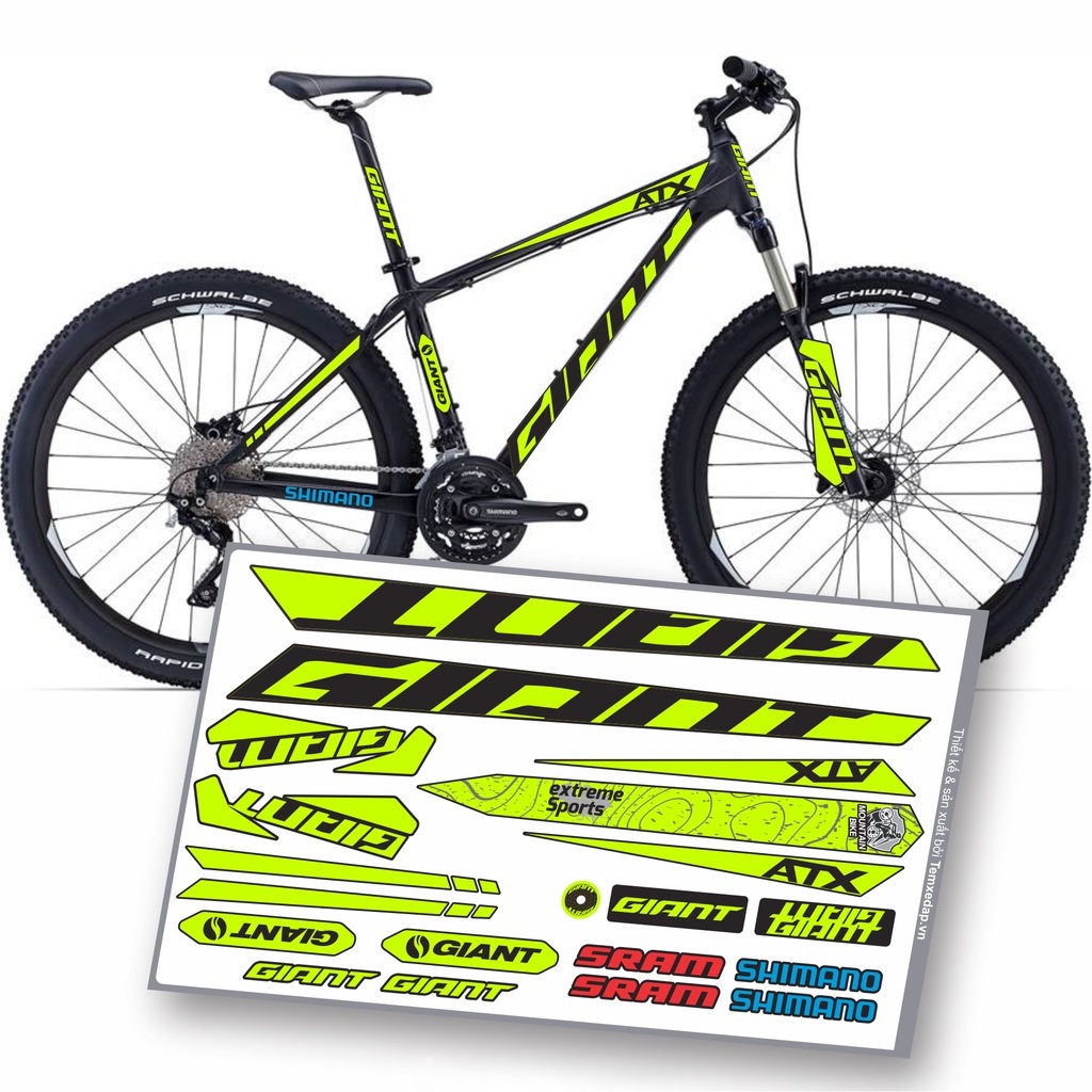 Decal stickers to change color of GIANT ATX terrain bike frames | MTB ...