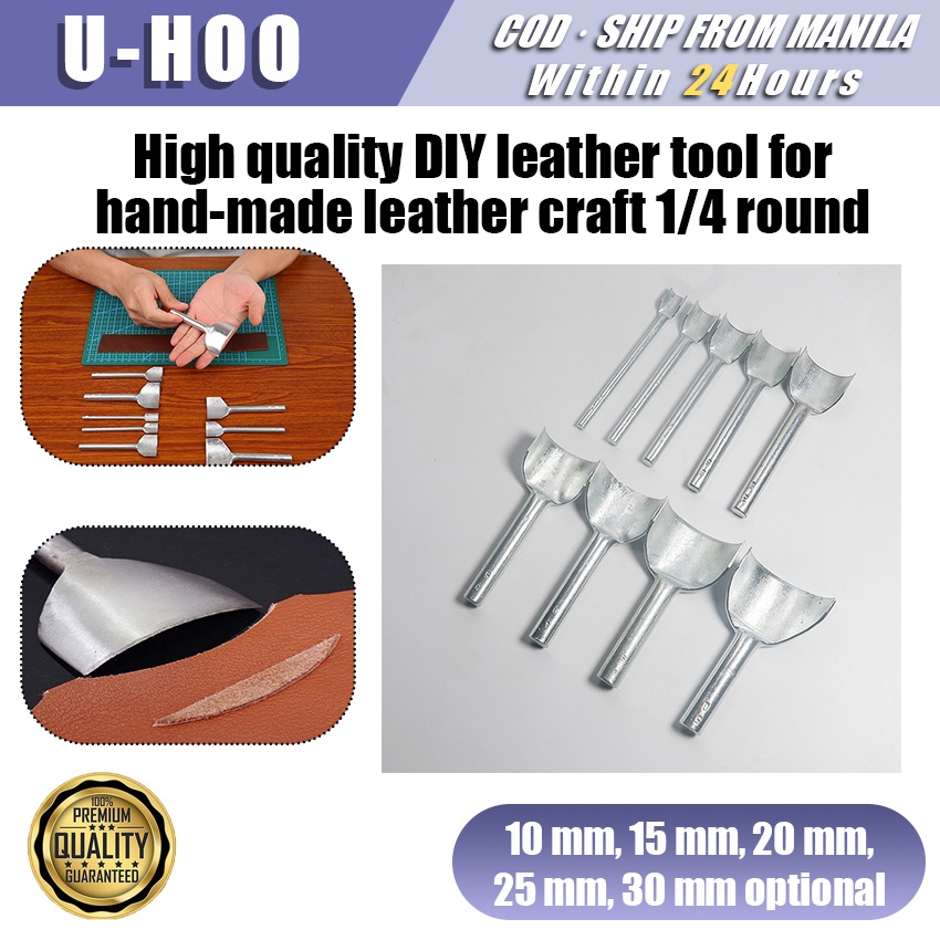 DIY Leather Punch Craft Half Round Cutter Tools 10/15/20/25/30mm ...